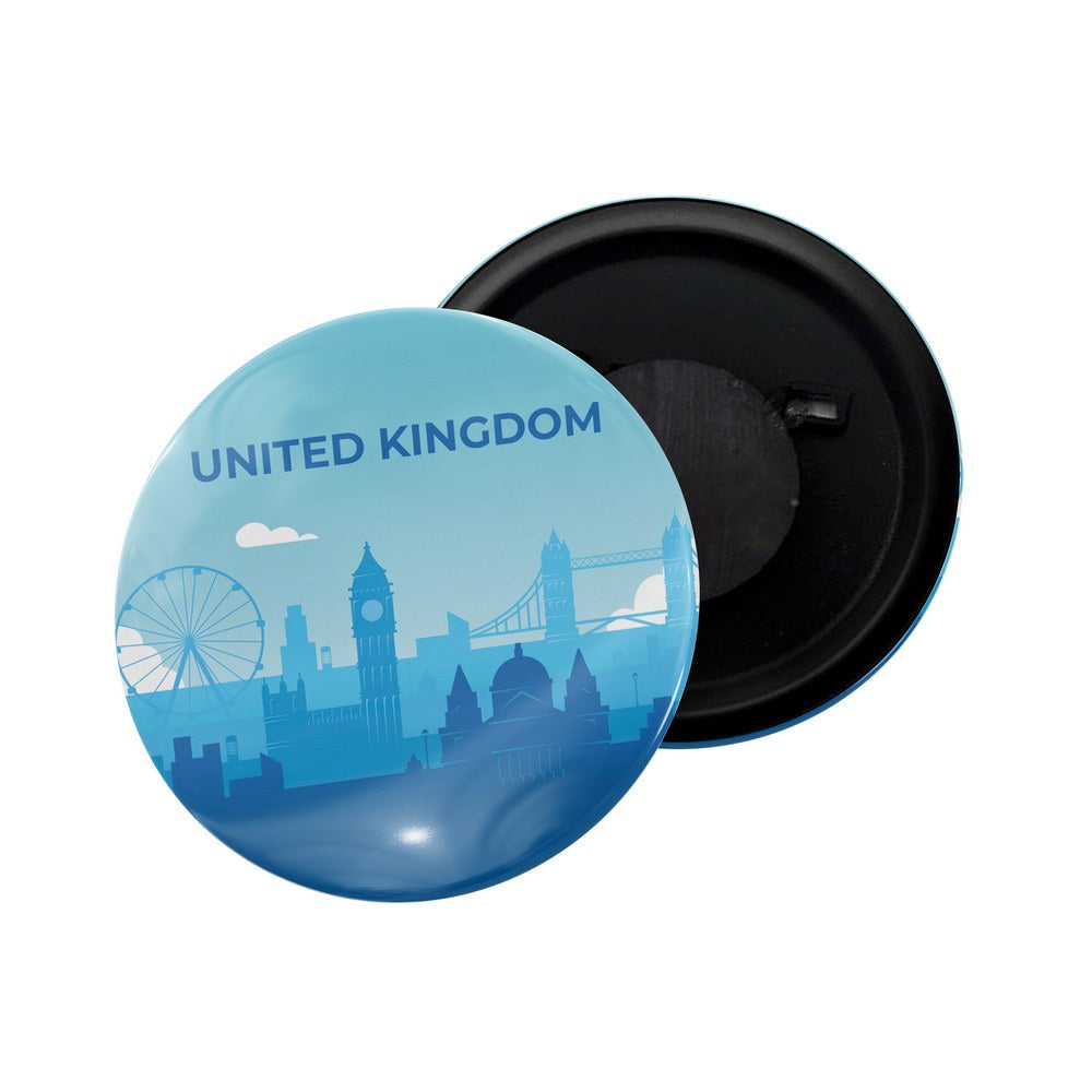 dhcrafts Fridge Magnet Multicolor United Kingdom United Kingdom Glossy Finish Design Pack of 1 (58mm)